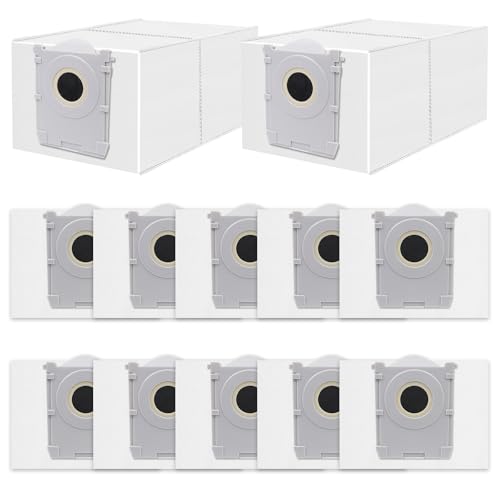 12 Stück Staubbeutel für Ecovacs X8/X9 Pro Omni, T50/T50 Pro/T50 Max Pro Omni, T80 Omni, T30C Pro Omni Staubsauger, Ersatzbeutel Zubehörset Antibakterieller Staubsaugerbeutel Ersatzteile von Spofan