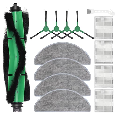 Zubehör Ersatz für iRobot Roomba Combo Essential Saug- und Wischroboter (Y0112 Y0110 Y0512 Y0510), 105 Combo, 1 Hauptbürste, 4 Filter, 4 Seitenbürsten, 4 Mopp Wischtücher, 1 Reinigungsbürste von Spofan