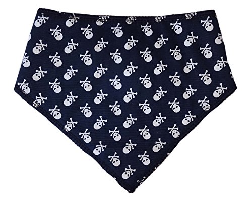 Spoilt Rotten Pets (S3) Navy Mini Skulls Hund Bandana. Größe für Springer Spaniel und Allgemein Beagle mittelgroßen Hunde. Halsumfang 43,2 cm to 55,9 cm Gorgeous Reihe von Mustern und Farben erhältlich. (Navy Mini Skulls) von Spoilt Rotten Pets