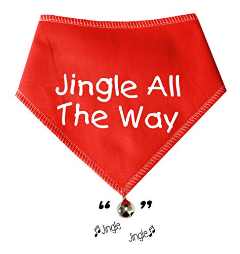 Spoilt Rotten Pets (S4) 'Jingle All The Way' Weihnachten Hund Bandana mit Super Niedlicher Jingling, klingenden Bell Perfect Für Santa 's Little Helfer für sehr große Hunde (Mountain Hunde Malamute & ST BERNARD etc.). von Spoilt Rotten Pets