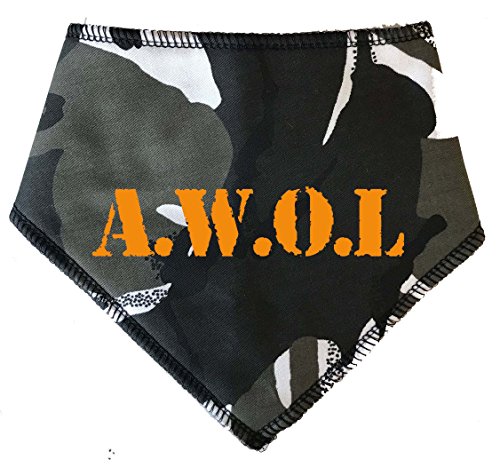 Spoilt Rotten Pets Hund Bandana (S3) – Schwarz & Grau Camo A.W.O.l. Militär Armee Stil – Für Hunde Vier verstellbaren Größen erhältlich von A Tiny Chihuahua bis extra große ST BERNARD (mittlere bis große Hunde) von Spoilt Rotten Pets