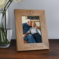 Diamant Jahrestag Holz Fotorahmen 4x6 5x7 Geschenke Ideen & Für Hochzeitstag 60Er Hochzeitspaar von SpokenGifts