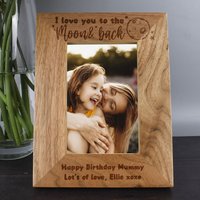 Ich Liebe Dich Bis Zum Mond Und Zurück Holzbilderrahmen 4x6 5x7 Geschenke Ideen & Für Valentinstag Geburtstag Väter Mütter Weihnachten von SpokenGifts