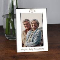 On Your Ruby Wedding Anniversary 40Th Foto Bilderrahmen Geschenkeideen Für Valentinstag Jahrestag Frau Ehemann Jahrestage Geschenke von SpokenGifts