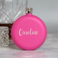 Personalisierte 5Oz Pink Jeden Namen Hip-Flasche-Geschenke-Ideen Für Ihn Ihre Mama Papa Geburtstag Weihnachten 18. 21. 30. 40. 50. Wodka Whiskey Gin von SpokenGifts