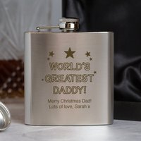 Personalisierte 6Oz Silber Welt Größten Papa Geschenke Für Ihn Väter Vatertag Geburtstag Weihnachten Besten von SpokenGifts