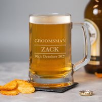 Personalisierte Groomsman Stern Glas Tankards Geschenke Für Hochzeit Gefälligkeiten Danke Token von SpokenGifts