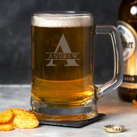 Personalisierte Initiale Und Name Glas Pint Stern Tankard Geschenke Ideen Für Geburtstag 18.21.30.40 von SpokenGifts