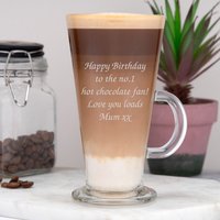 Personalisierte Jede Nachricht Latte Glas 10 Unzen Kaffee Heiße Schokolade Geschenke Ideen Für Geburtstag Weihnachten Tee Cappucino Präsentiert von SpokenGifts