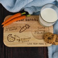 Personalisierte Liebesweihnachtsmann Teebrett Geschenke Ideen Für Rudolph Tablett Zeichen Weihnachten Besuch Halt Hier Kinder von SpokenGifts