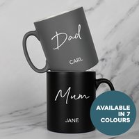 Personalisierte Mama & Papa Set Satin Tasse Laser Graviert Geschenke Für Geburtstag Weihnachten Muttertag von SpokenGifts