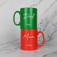 Personalisierte Mum & Dad Set Aus Satinbecher Laser Gravierte Geschenke Ideen Für Mama Papa Geburtstag Weihnachten Mutter Vatertag von SpokenGifts