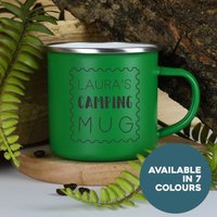 Personalisierte Stempel Emaille Camping Becher Geschenke Ideen Für Campervan Camper Van Picknick Metall Isolieren Heiß Draußen Im Freien Festival von SpokenGifts