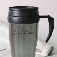 Personalisierter Edelstahl Name Reisebecher Thermoskanne Teetrinker Liebhaber Mutter Vatertag Weihnachten Geschenke Geburtstag von SpokenGifts