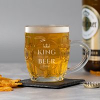 Personalisierter König Des Bieres Halb Pint Dimple Tankards 10Oz Geschenke Ideen Für Vatertag Weihnachten Geburtstag Vater Sohn Ihm Seine von SpokenGifts