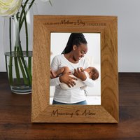Personalisierter Unser Erster Muttertag Zusammen Hölzerner Fotorahmen 4x6 5x7 Geschenke Ideen & Für Neue Mutter-Babyparty Neugeborenes Baby von SpokenGifts