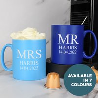 Personalisiertes Mr & Mrs Set Satin Tasse Lasergravierte Geschenke Ideen Für Mama Papa Geburtstag Weihnachten Muttertag von SpokenGifts