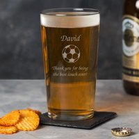 Personalisierte Pint Glas Fußball Design Geschenke Ideen Für Ihn Herren Jungen Geburtstag Weihnachten Vatertag Sohn Onkel Papa Auszeichnungen von SpokenGifts