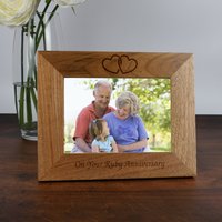 Rubin Jubiläum Hölzerner Bilderrahmen 15x10 20x15 Landschaft Geschenke Ideen Für Hochzeitstag 40 von SpokenGifts