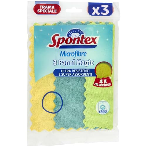 Spontex, Magic Tücher, Aqua-Plus Technologie mit Mikrofaser, 1er Pack (1 x 3 Stück) von Spontex