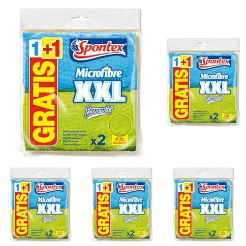 Spontex XXL-Mikrofasertuch, 2er-Pack (Packung mit 5) von Spontex