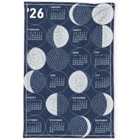 2026 Mond Kalender Geschirrtuch - Mondphasen Von Marketa_stengl Schlichtes Elegantes Leinen Baumwolle Spoonflower von SpoonflowerHome