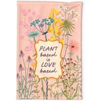 Boho Garten Geschirrtuch - Plant Bases Is Love By Dasbrooklyn Vegetarisch Vegan Küchenleinen Baumwolle Von Spoonflower von SpoonflowerHome