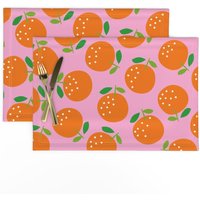 Bright Oranges Tischsets | 2Er Set - On Pink By Cerigwen Citrus Fruit Retro Mod Mandarin Tangerine Cloth Spoonflower Bright Oranges Tischsets | 2Er Set - On Pink By Cerigwen Citrus Fruit Retro Mod Mandarin Tangerine Cloth Spoonflower von SpoonflowerHome
