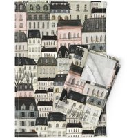 Buildings Geschirrtücher | 2Er-Set - Paris For Lunch Large Von Katherine_Quinn Modern Homes Sketching Linen Cotton Spoonflower von SpoonflowerHome
