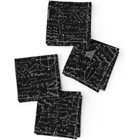 Geek Chic Cocktail Servietten | 4Er Set - Pages Of Equations Von Robyriker Math Science Pi Day Hübsche Stoffservietten Spoonflower von SpoonflowerHome