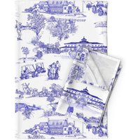 Golf Geschirrtücher | 2Er Set - Toile Von Mcsparrandesign Country Club Links Outdoors Leinen Baumwolle Spoonflower von SpoonflowerHome