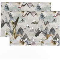Graue Woodland Tischsets | 2Er-Set - Call Of The Mountains Von Nouveau_Bohemian Natur Gender Neutral Wandertuch Spoonflower Graue Woodland Tischsets | 2Er-Set - Call Of The Mountains Von Nouveau_Bohemian Natur Gender Neutral Wandertuch Spoonflower von SpoonflowerHome