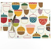 Herbst Tischset | 2Er Set - Bunte Fröhliche Eicheln Von Katerhees Dekor Thanksgiving Tischdecke Spoonflower Herbst Tischset | 2Er Set - Bunte Fröhliche Eicheln Von Katerhees Dekor Thanksgiving Tischdecke Spoonflower von SpoonflowerHome
