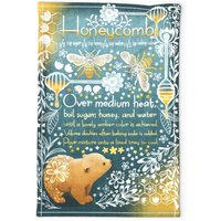 Honeybee Geschirrtuch - Bee-Utiful Hausgemachte Wabe Von Perrinphilippa Botanical Retro Style Leinen Baumwolle Canvas Spoonflower von SpoonflowerHome