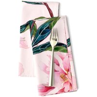Jumbo Blumen Servietten | 2Er-Set - Pinke Pfingstrosen Von Gabbymalpas Stoffservietten Spoonflower von SpoonflowerHome