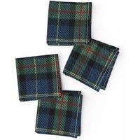 Karierte Cocktailservietten | 4Er Set - Classic Blue Tartan Von Willowlanetextiles Blaue Traditionelle Stoffservietten Spoonflower von SpoonflowerHome