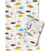 Mid Century Modern Geschirrtücher | 2Er Set - Orbs 7 By Tonyewton Space Age Leinen Baumwoll Geschirrhandtücher Spoonflower von SpoonflowerHome