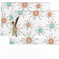 Mid Century Platzsets 2Er Set - Starburst Modern Atomic Era Retro Stoff Tischsets Muster By Hot4Tees_Bg von SpoonflowerHome
