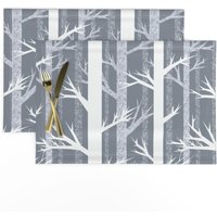 Mod Winter Forest Tischsets | 2Er Set - Woods Von Cebiliamok Verschneite Bäume Eis Grau Weiß Stoff Spoonflower Mod Winter Forest Tischsets | 2Er Set - Woods Von Cebiliamok Verschneite Bäume Eis Grau Weiß Stoff Spoonflower von SpoonflowerHome