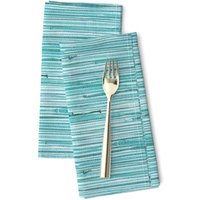 Petrol Coastal Servietten 2Er-Set - Rustikal Streifen Aqua Blau Strand Haus Weiße Stoffservietten Türkis Von Eti_Enne Petrol Coastal Servietten 2Er-Set - Rustikal Streifen Aqua Blau Strand Haus Weiße Stoffservietten Türkis Von Eti_Enne von SpoonflowerHome