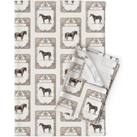 Reiter Geschirrtücher | 2Er Set - Cheval Anglaise Von Ragan Vintage Inspirierte Pferd Pony Leinen Baumwoll Spoonflower von SpoonflowerHome