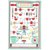 Retro Geschirrtuch - Barbara Jean's Red Velvet Cake Von Mulo_Marrone Back Kuchen Leinen Baumwolle Spoonflower von SpoonflowerHome