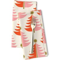 Retro Urlaub Abendessen 2Er Set - Weihnachtsbaum Stern Yuletide Evergreen Stoffservietten Baum Spitze Weihnachten Von Retrorudolphs von SpoonflowerHome