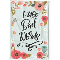 Roosteryfqteatowel Geschirrtuch - Ich Verwende Schlechte Wörter Von Cynthiafrenette Leinen Baumwoll Segeltuch Spoonflower von SpoonflowerHome