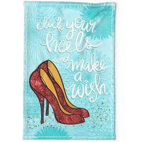 Schuhe Geschirrtuch - Click Your Heels & Make A Wish By Cynthiafrenette Glitzer Girly Girl Squad Leinen Baumwolle Canvas Von Spoonflower von SpoonflowerHome