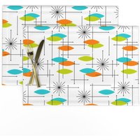 Sterne Tischsets 2Er Set - Mid Century Space Starburst Atomic Modern Retro Stoff Von Toyanewton Sterne Tischsets 2Er Set - Mid Century Space Starburst Atomic Modern Retro Stoff Von Toyanewton von SpoonflowerHome