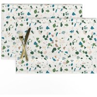 Vintage Tischset | 2Er Set - Terrazzo Von Holli_Zollinger Moderne Dot Spot Pastell Holli Zollinger Tischsets Spoonflower von SpoonflowerHome