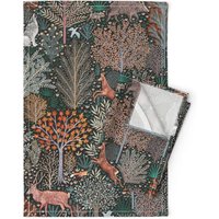 Woodland Geschirrtücher | 2Er-Set - Rustikaler Herbstwald Von Rebecca_Reck_Art Rustikale Herbst Erntedank Geschirrhandtücher Spoonflower von SpoonflowerHome