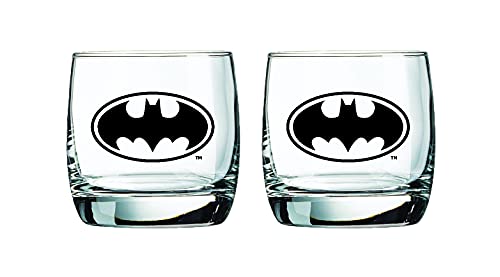 Batman Whiskey-Gläser – 284 ml Fassungsvermögen – klassisches Design – schwerer Boden von Spoontiques