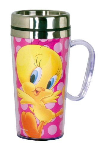 Looney Tunes Tweety Thermobecher, Einheitsgröße, Pink von Spoontiques